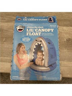 Lil' Canopy Float Kids Shark Inflatable - Blue